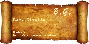 Beck Gizella névjegykártya